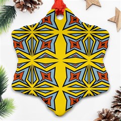 Abstract Pattern Geometric Backgrounds   Snowflake Ornament (two Sides) by Eskimos