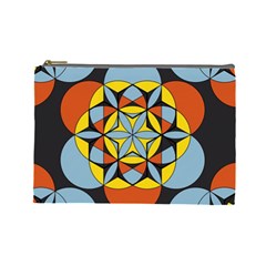 Abstract Pattern Geometric Backgrounds   Cosmetic Bag (large) by Eskimos