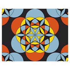 Abstract Pattern Geometric Backgrounds   Double Sided Flano Blanket (medium)  by Eskimos