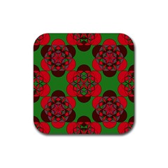 Abstract Pattern Geometric Backgrounds   Rubber Coaster (square) by Eskimos