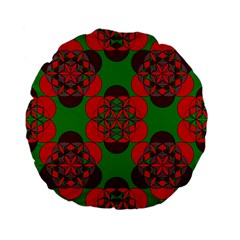 Abstract Pattern Geometric Backgrounds   Standard 15  Premium Flano Round Cushions by Eskimos