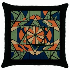 Abstract Pattern Geometric Backgrounds   Throw Pillow Case (black) by Eskimos