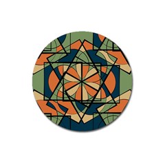 Abstract Pattern Geometric Backgrounds   Magnet 3  (round) by Eskimos