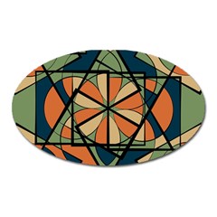 Abstract Pattern Geometric Backgrounds   Oval Magnet by Eskimos