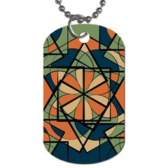 Abstract Pattern Geometric Backgrounds   Dog Tag (one Side) by Eskimos