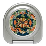 Abstract pattern geometric backgrounds   Travel Alarm Clock Front