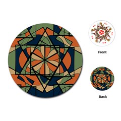 Abstract Pattern Geometric Backgrounds   Playing Cards Single Design (round) by Eskimos