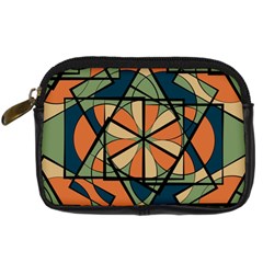 Abstract Pattern Geometric Backgrounds   Digital Camera Leather Case by Eskimos