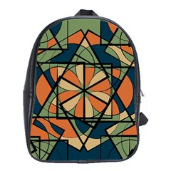 Abstract Pattern Geometric Backgrounds   School Bag (large) by Eskimos