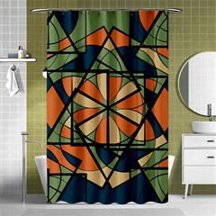 Abstract Pattern Geometric Backgrounds   Shower Curtain 48  X 72  (small)  by Eskimos