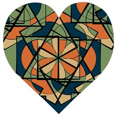 Abstract Pattern Geometric Backgrounds   Wooden Puzzle Heart by Eskimos