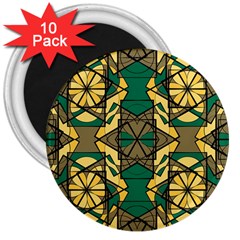 Abstract Pattern Geometric Backgrounds   3  Magnets (10 Pack)  by Eskimos