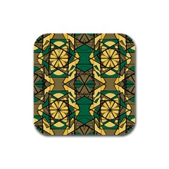 Abstract Pattern Geometric Backgrounds   Rubber Square Coaster (4 Pack) by Eskimos