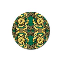 Abstract Pattern Geometric Backgrounds   Magnet 3  (round) by Eskimos