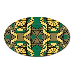 Abstract Pattern Geometric Backgrounds   Oval Magnet by Eskimos