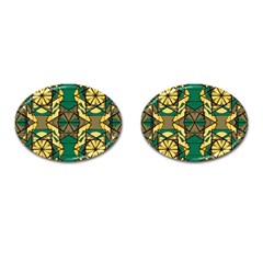 Abstract Pattern Geometric Backgrounds   Cufflinks (oval) by Eskimos