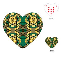 Abstract Pattern Geometric Backgrounds   Playing Cards Single Design (heart) by Eskimos