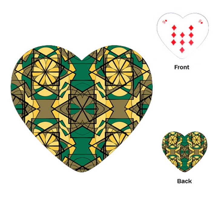 Abstract pattern geometric backgrounds   Playing Cards Single Design (Heart)