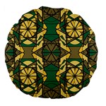 Abstract pattern geometric backgrounds   Large 18  Premium Flano Round Cushions Front