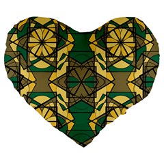 Abstract Pattern Geometric Backgrounds   Large 19  Premium Flano Heart Shape Cushions by Eskimos