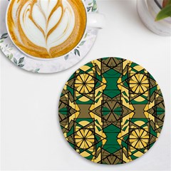 Abstract Pattern Geometric Backgrounds   Uv Print Round Tile Coaster