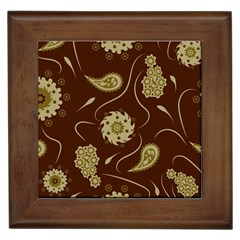 Floral Pattern Paisley Style  Framed Tile by Eskimos