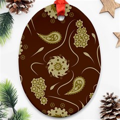 Floral Pattern Paisley Style  Ornament (oval) by Eskimos