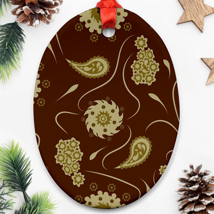 Floral pattern paisley style  Ornament (Oval)