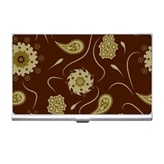 Floral Pattern Paisley Style  Business Card Holder by Eskimos