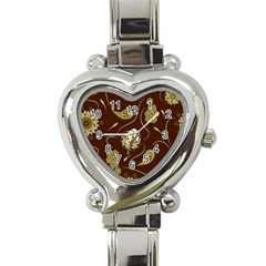 Floral Pattern Paisley Style  Heart Italian Charm Watch by Eskimos