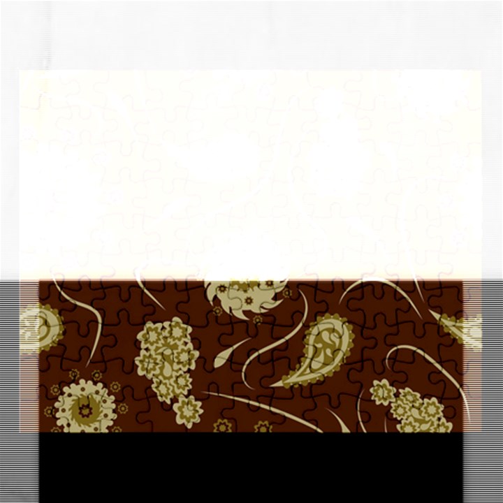 Floral pattern paisley style  Rectangular Jigsaw Puzzl