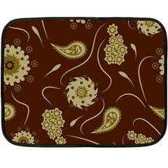 Floral Pattern Paisley Style  Fleece Blanket (mini) by Eskimos