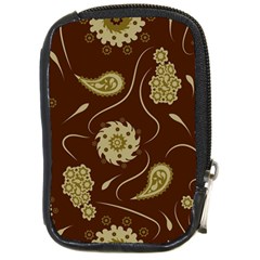 Floral Pattern Paisley Style  Compact Camera Leather Case by Eskimos