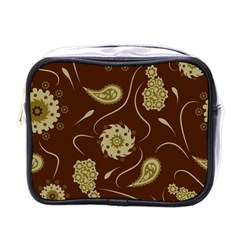 Floral Pattern Paisley Style  Mini Toiletries Bag (one Side) by Eskimos