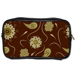 Floral Pattern Paisley Style  Toiletries Bag (two Sides) by Eskimos