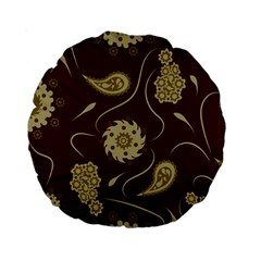 Floral Pattern Paisley Style  Standard 15  Premium Round Cushions by Eskimos