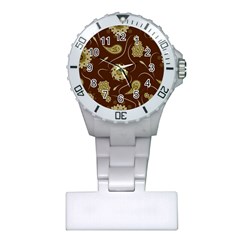 Floral Pattern Paisley Style  Plastic Nurses Watch by Eskimos