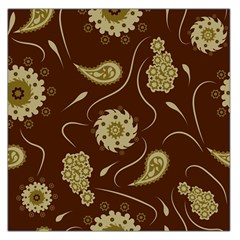 Floral Pattern Paisley Style  Large Satin Scarf (square) by Eskimos