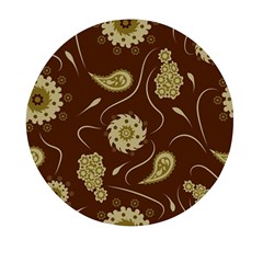 Floral Pattern Paisley Style  Mini Round Pill Box by Eskimos