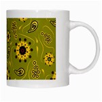 Floral pattern paisley style  White Mugs Right