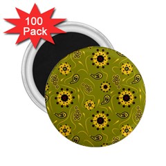 Floral Pattern Paisley Style  2 25  Magnets (100 Pack)  by Eskimos