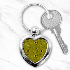 Floral Pattern Paisley Style  Key Chain (heart) by Eskimos