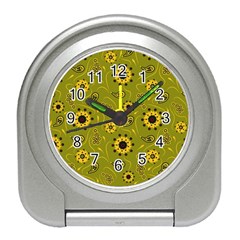 Floral Pattern Paisley Style  Travel Alarm Clock by Eskimos