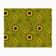 Floral Pattern Paisley Style  Small Glasses Cloth (2 Sides) by Eskimos