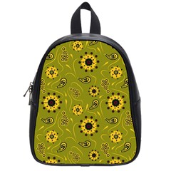 Floral Pattern Paisley Style  School Bag (small) by Eskimos