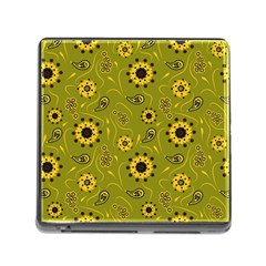 Floral Pattern Paisley Style  Memory Card Reader (square 5 Slot) by Eskimos