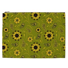 Floral Pattern Paisley Style  Cosmetic Bag (xxl) by Eskimos