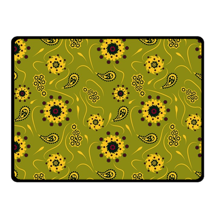 Floral pattern paisley style  Double Sided Fleece Blanket (Small) 