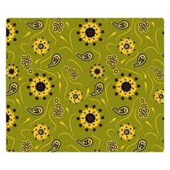 Floral Pattern Paisley Style  Double Sided Flano Blanket (small)  by Eskimos