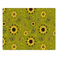 Floral Pattern Paisley Style  Double Sided Flano Blanket (large)  by Eskimos